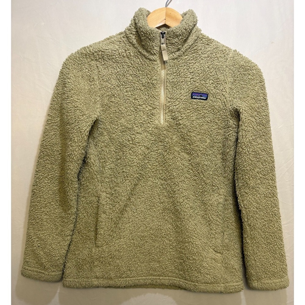 Patagonia Los‎ Gatos Fleece Jacket Boys Green 1/4-Zip Long Sleeve Outdoor L